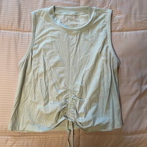 Light teal lululemon crop tank